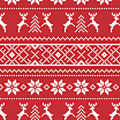 "A7 Envelope Liners Square Flap // Reindeer Knit Garlands (Set of 25)" - Envelope Liners in red by Clover and Lamb