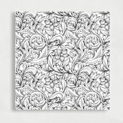 "Modern Black and White Floral Liner | Set of 25 Square Envelope Liners" - Envelope Liners in multicolor by Nikki Turner
