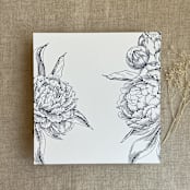 "Navy grand peony floral envelope liner for A7 square flap envelope | pack of 10" - Envelope Liners in blue by Ivory Invitations
