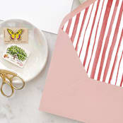 "A7 Envelope Liners Holiday Red Stripes (set of 10)" - Envelope Liners in red by Design by Laney