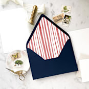 "A7 Envelope Liners Holiday Red Stripes (set of 10)" - Envelope Liners in red by Design by Laney