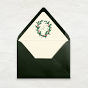 "A7 Fine Art Envelope Liners // Custom Winter Monogram (Set of 25)" - Envelope Liners in green by Clover and Lamb