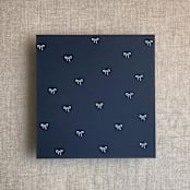"Navy baby ribbon bows envelope liner for A7 square flap envelope | pack of 10" - Envelope Liners in blue by Ivory Invitations