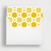 "Vintage Gold and Yellow Liner | Set of 25 Square Envelope Liners" - Envelope Liners in multicolor by Nikki Turner