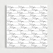 "I Heart You Liner | Set of 25 Square Envelope Liners" - Envelope Liners in black by Nikki Turner