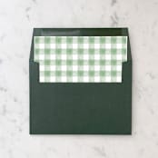 "A7 Envelope Liners Holiday Gingham Green (set of 10) Square" - Envelope Liners in green by Design by Laney
