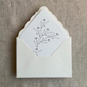 "Jessica minimalist black envelope liner for A7 euro flap envelope | pack of 10" - Envelope Liners in black by Ivory Invitations