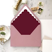 "A7 Envelope Liners Holiday Scalloped Red (set of 10)" - Envelope Liners in red by Design by Laney