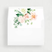 "Sweet as a Peach Floral Liner | Set of 25 Envelope Liners" - Envelope Liners in pink by Nikki Turner