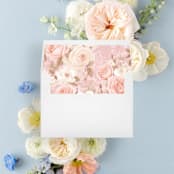 "Dusty Rose and Cream Liner | Set of 25 Square Envelope Liners" - Envelope Liners in pink by Nikki Turner