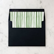 "A7 Envelope Liners Holiday Green Stripes (set of 10) Square" - Envelope Liners in green by Design by Laney