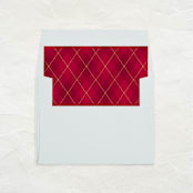 "A7 Envelope Liners Square Flap // Holiday Argyle (Set of 25)" - Envelope Liners in red by Clover and Lamb
