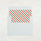 "A7 Envelope Liners Square Flap // Candy Cane Lane (Set of 25)" - Envelope Liners in red by Clover and Lamb