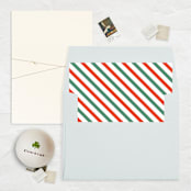 "A7 Envelope Liners Square Flap // Candy Cane Lane (Set of 25)" - Envelope Liners in red by Clover and Lamb