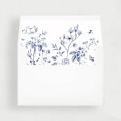 "Chinosire Floral Liner | Set of 25 Envelope Liners" - Envelope Liners in blue by Nikki Turner