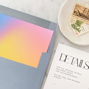 "A7 Envelope Liners Rainbow Holographic Square Flap (set of 10)" - Envelope Liners in multicolor by Design by Laney