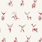 "A7 Envelope Liners Square Flap // Darling Deer (Set of 25)" - Envelope Liners in red by Clover and Lamb