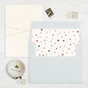 "A7 Envelope Liners Square Flap // Holiday Polka Dots (Set of 25)" - Envelope Liners in multicolor by Clover and Lamb