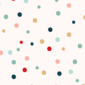 "A7 Envelope Liners Square Flap // Holiday Polka Dots (Set of 25)" - Envelope Liners in multicolor by Clover and Lamb