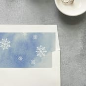 "Snowflake Square Envelope Liner | Set of 10" - Envelope Liners in blue by Cotton and Bow