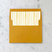 "A7 Envelope Liners Holiday Gold Stripes (set of 10) Square" - Envelope Liners in gold by Design by Laney