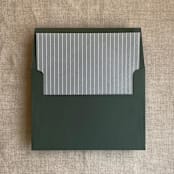 "Calm fine stripes printed envelope liner for A7 square flap envelope | pack of 10" - Envelope Liners in white by Ivory Invitations