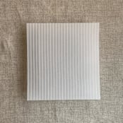 "Calm fine stripes printed envelope liner for A7 square flap envelope | pack of 10" - Envelope Liners in white by Ivory Invitations