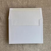 "Calm fine stripes printed envelope liner for A7 square flap envelope | pack of 10" - Envelope Liners in white by Ivory Invitations