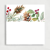 "Watercolor Pinecone Berry | Set of 25 Envelope Liners" - Envelope Liners in brown by Nikki Turner