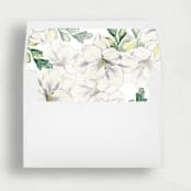 "White Floral Blossom Liner | Set of 25 Square Envelope Liners" - Envelope Liners in multicolor by Nikki Turner