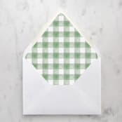 "A7 Envelope Liners Holiday Gingham Green (set of 10)" - Envelope Liners in green by Design by Laney