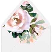 "Madison Pink Peony Envelope Liners | Set of 25 | For A7 envelopes" - Envelope Liners in multicolorassorted-colors by Papel Custom Design