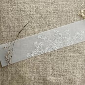 "Adorable flowers white ink printed floral vellum belly band 2 inch wide for 5x7 inches card | pack of 10" - Envelope Liners in white by Ivory Invitations