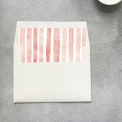 "Red Stripe Watercolor Square Envelope Liner | Set of 10" - Envelope Liners in red by Cotton and Bow