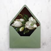 "A7 Envelope Liners Magnolia Still Life (set of 10)" - Envelope Liners in green by Design by Laney