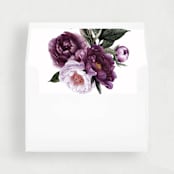 "Deep Purple Floral  Liner | Set of 25 Envelope Liners" - Envelope Liners in purple by Nikki Turner