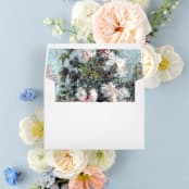 "Monet Fine Art Chrysanthemums | Set of 25 Envelope Liners" - Envelope Liners in pink by Nikki Turner
