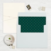 "A7 Envelope Liners Square Flap // Holiday Tuft (Set of 25)" - Envelope Liners in green by Clover and Lamb