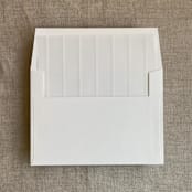 "Calm weighted stripes printed envelope liner for A7 square flap envelope | pack of 10" - Envelope Liners in white by Ivory Invitations