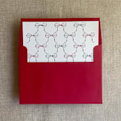 "Holiday ribbon bows printed envelope liner for A7 square flap envelope  | pack of 10" - Envelope Liners in multicolorassorted-colors by Ivory Invitations