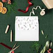 "Christmas Feathers | Set of 25 Envelope Liners" - Envelope Liners in multicolor by Nikki Turner