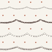 "A7 Envelope Liners Square Flap // Holiday Garlands (Set of 25)" - Envelope Liners in brown by Clover and Lamb