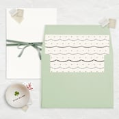 "A7 Envelope Liners Square Flap // Holiday Garlands (Set of 25)" - Envelope Liners in brown by Clover and Lamb