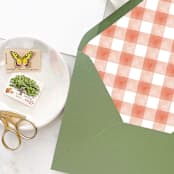 "A7 Envelope Liners Holiday Gingham Red (set of 10)" - Envelope Liners in red by Design by Laney
