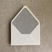 "Stone baby ribbon bows envelope liner for A7 euro flap envelope | pack of 10" - Envelope Liners in gray by Ivory Invitations
