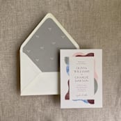 "Stone baby ribbon bows envelope liner for A7 euro flap envelope | pack of 10" - Envelope Liners in gray by Ivory Invitations