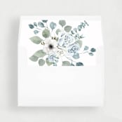 "Dusty Blue Floral Liner | Set of 25 Envelope Liners" - Envelope Liners in blue by Nikki Turner
