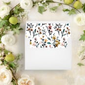 "Rustic Floral Liner | Set of 25 Square Envelope Liners" - Envelope Liners in multicolorassorted-colors by Nikki Turner