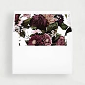 "Purple Floral Liner | Set of 25 Envelope Liners" - Envelope Liners in purple by Nikki Turner