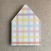 "Marshmallow checkers envelope liner for A7 euro flap envelope | pack of 10" - Envelope Liners in multicolorassorted-colors by Ivory Invitations